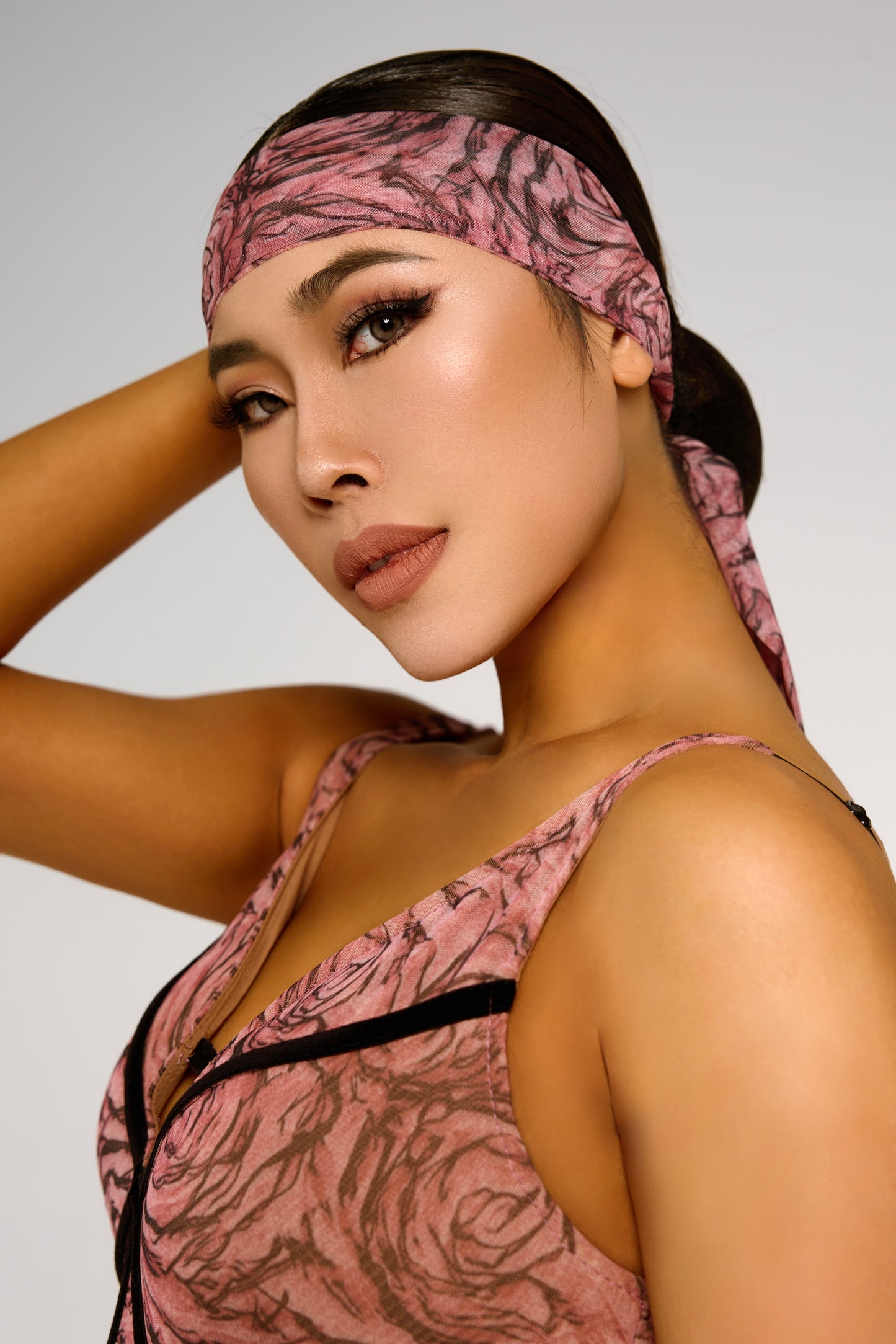Southern France Rose Yarn Hairband