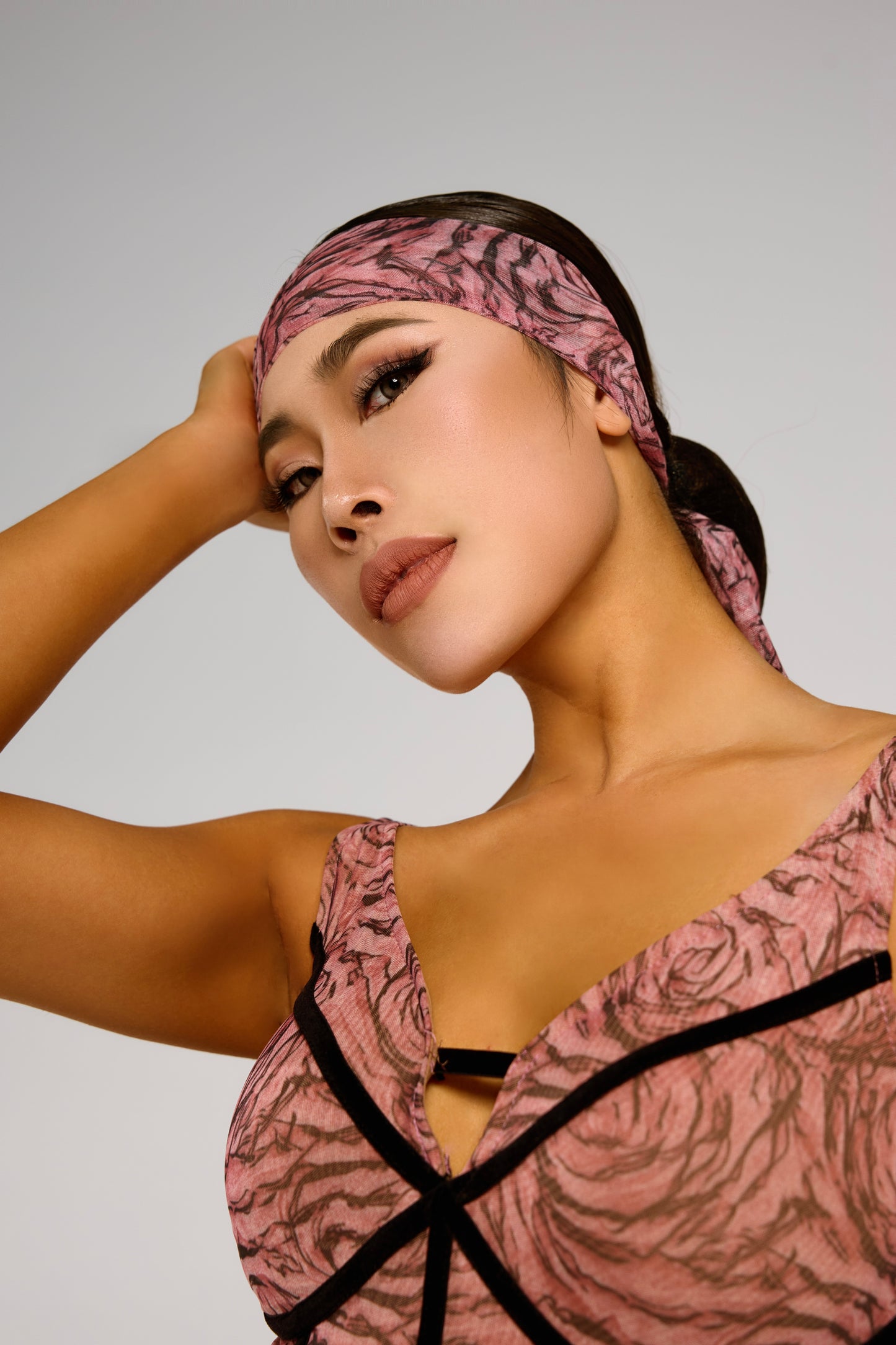 Southern France Rose Yarn Hairband