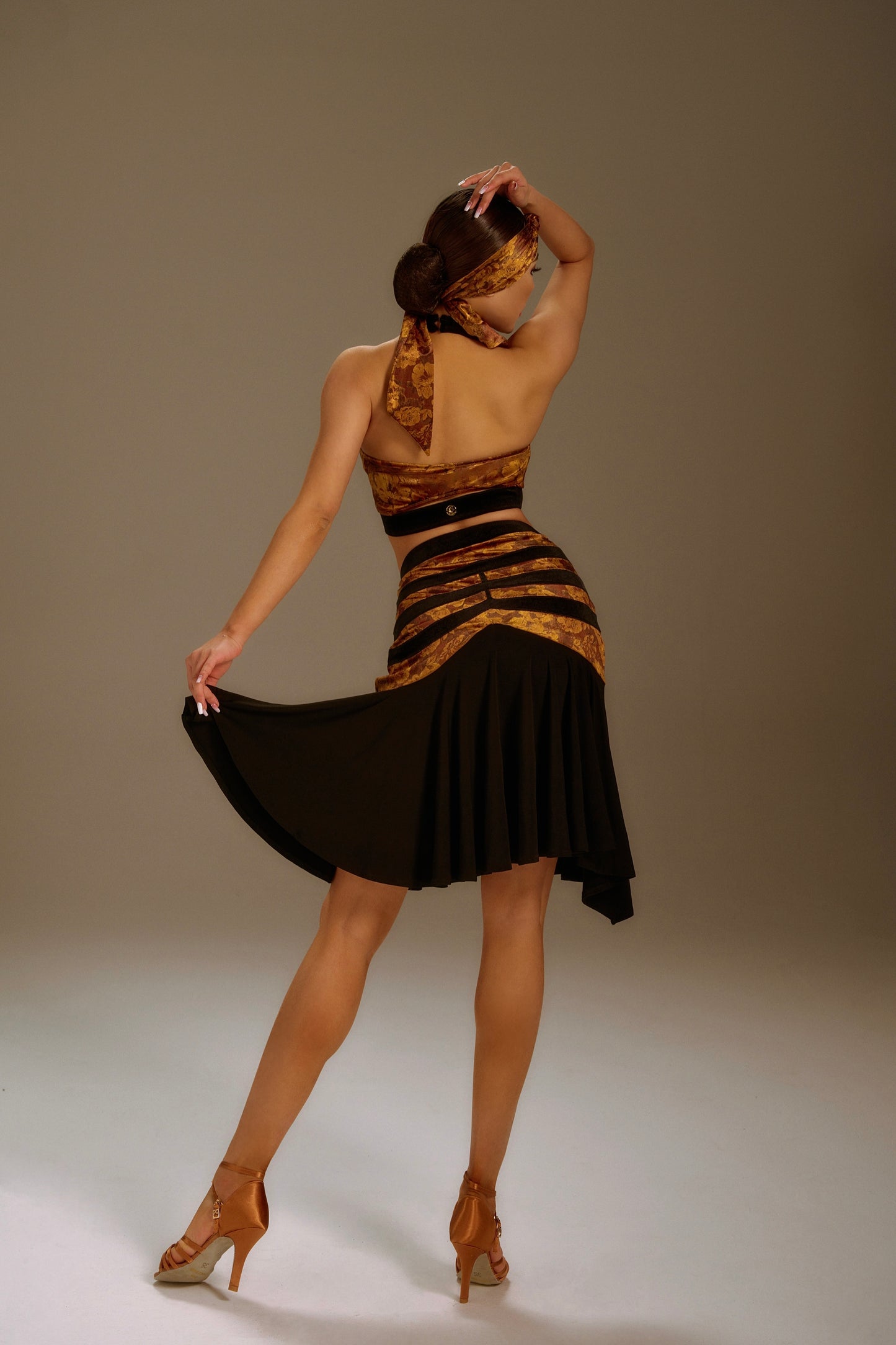 Dune-Colored Hip Skirt