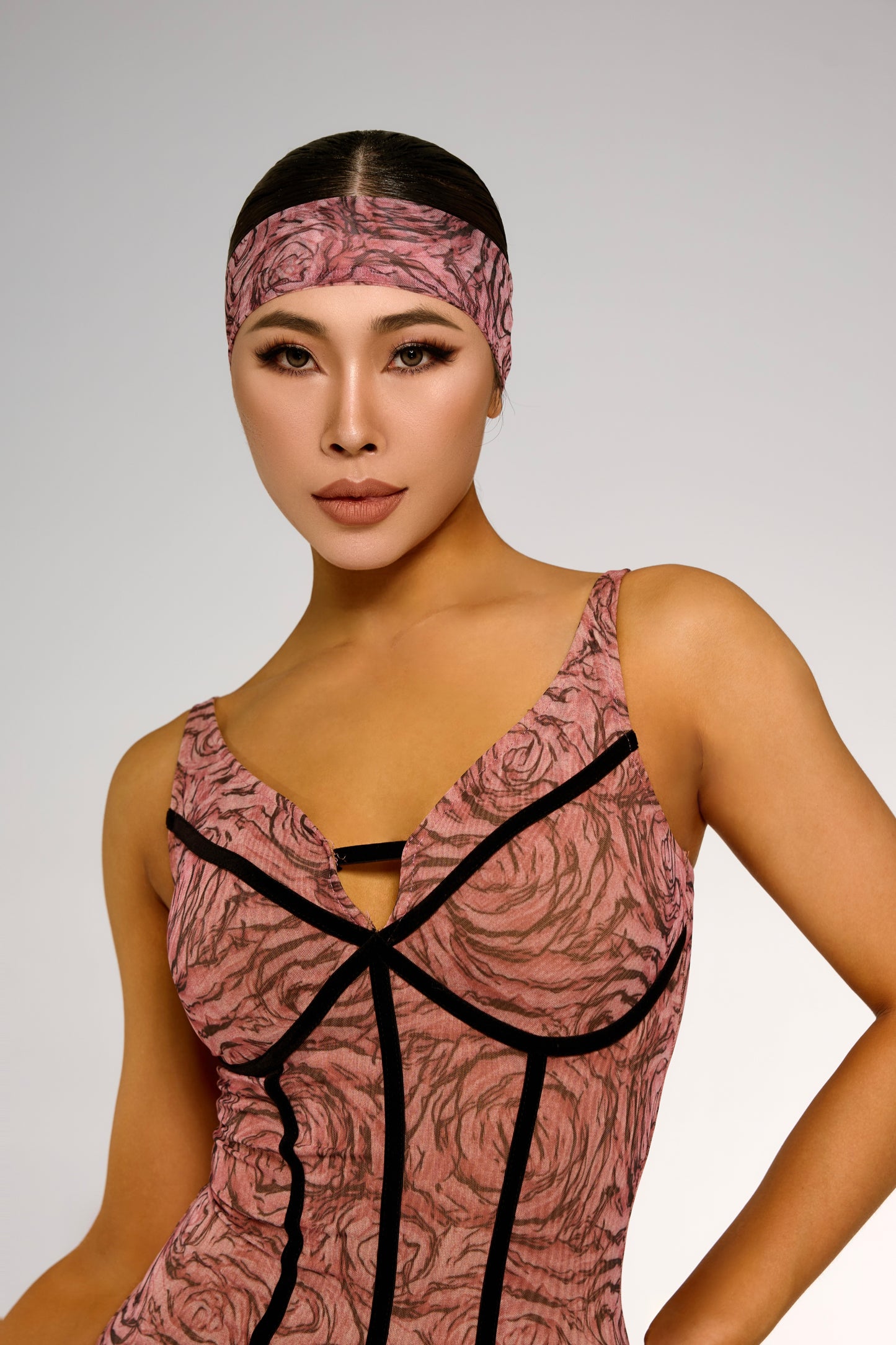 Southern France Rose Yarn Hairband