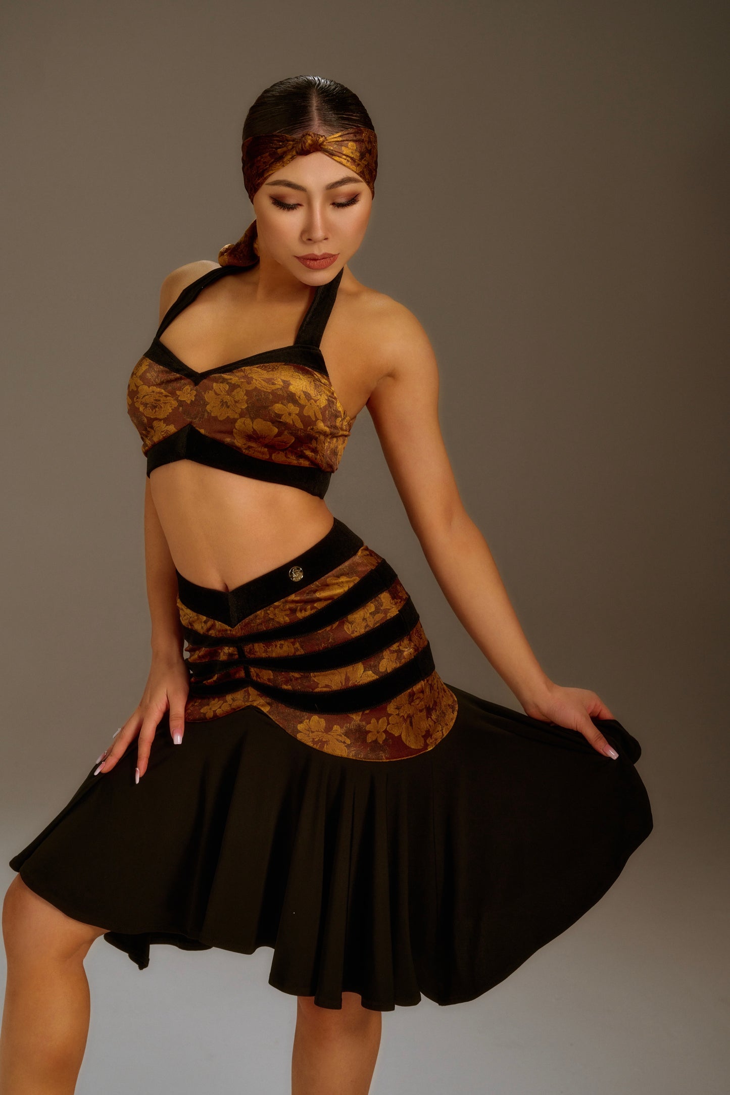 Dune-Colored Hip Skirt