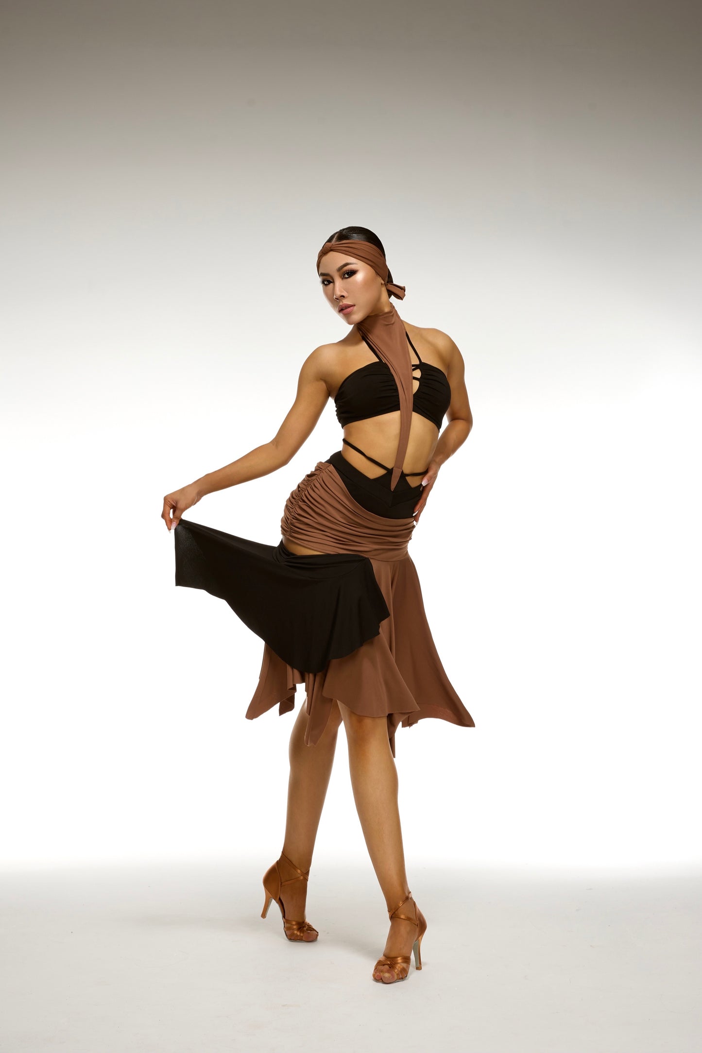 Bronze Stitching Design Skirt (Single Skirt)