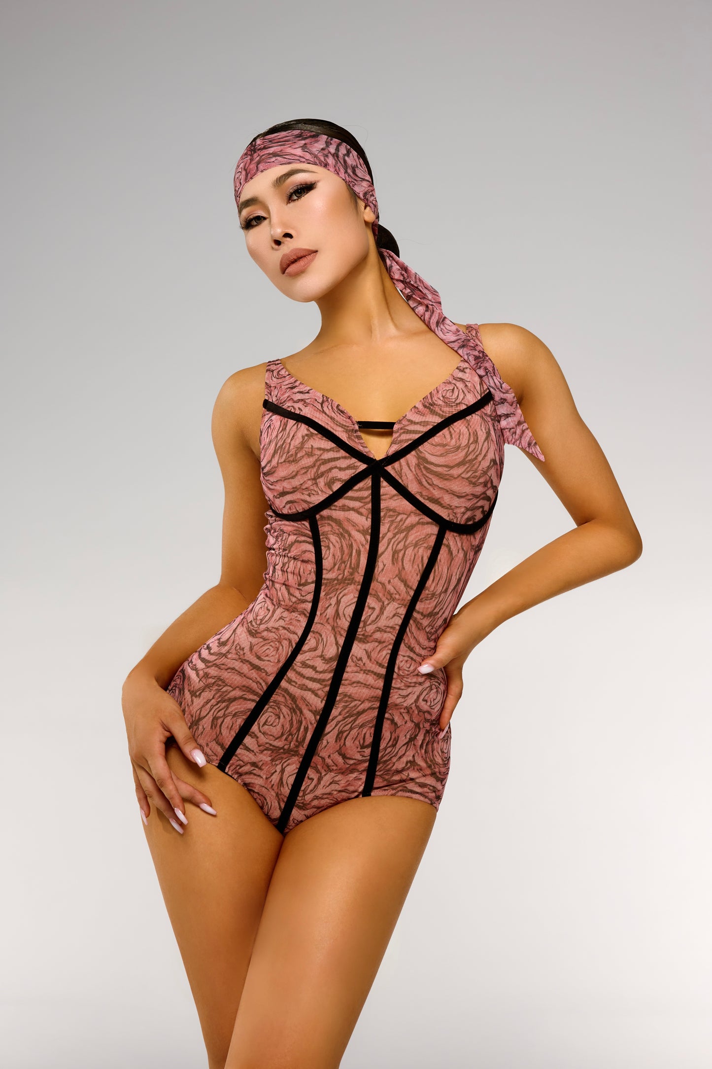South France Rose Yarn Jumpsuit