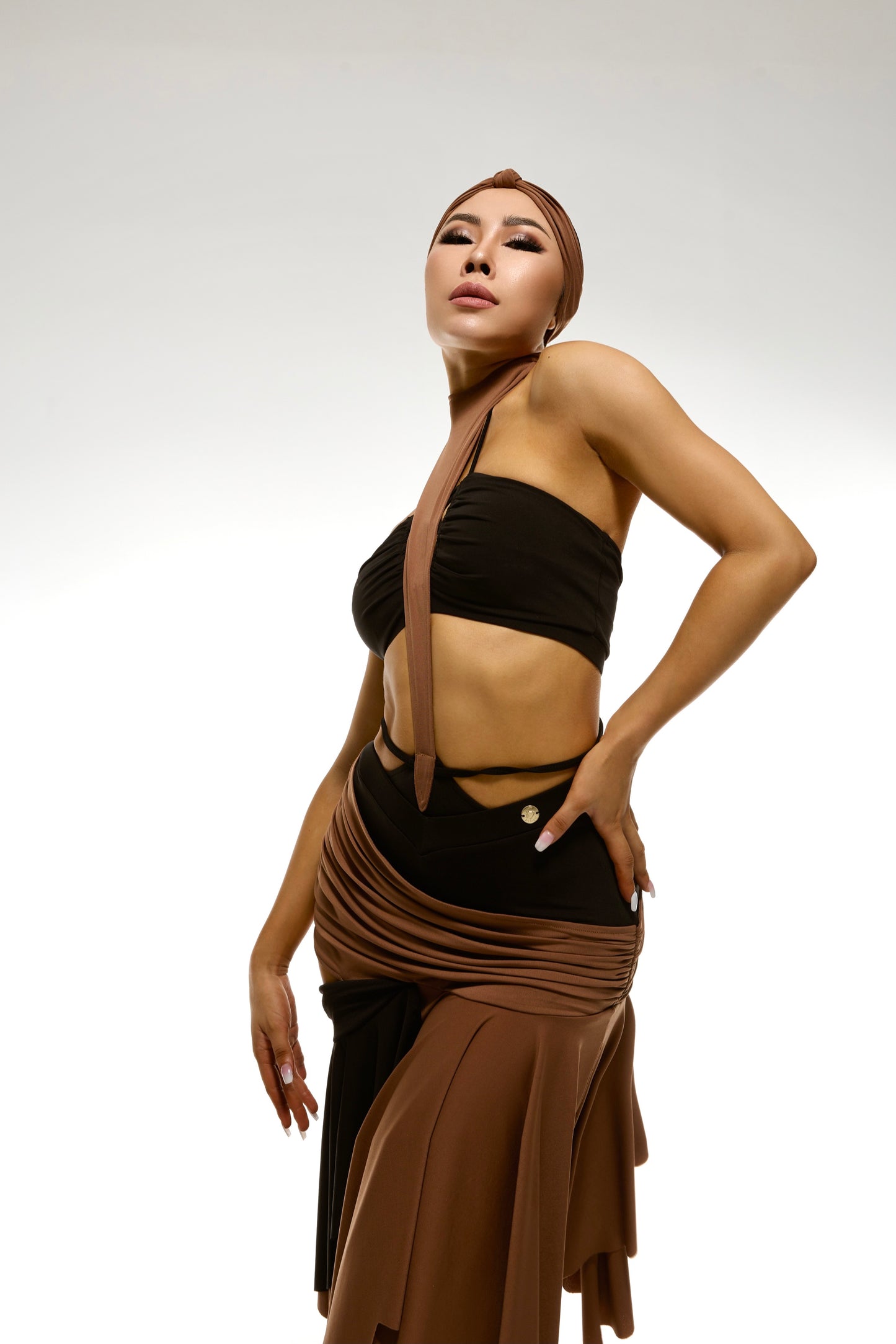 Bronze Stitching Design Skirt (Single Skirt)