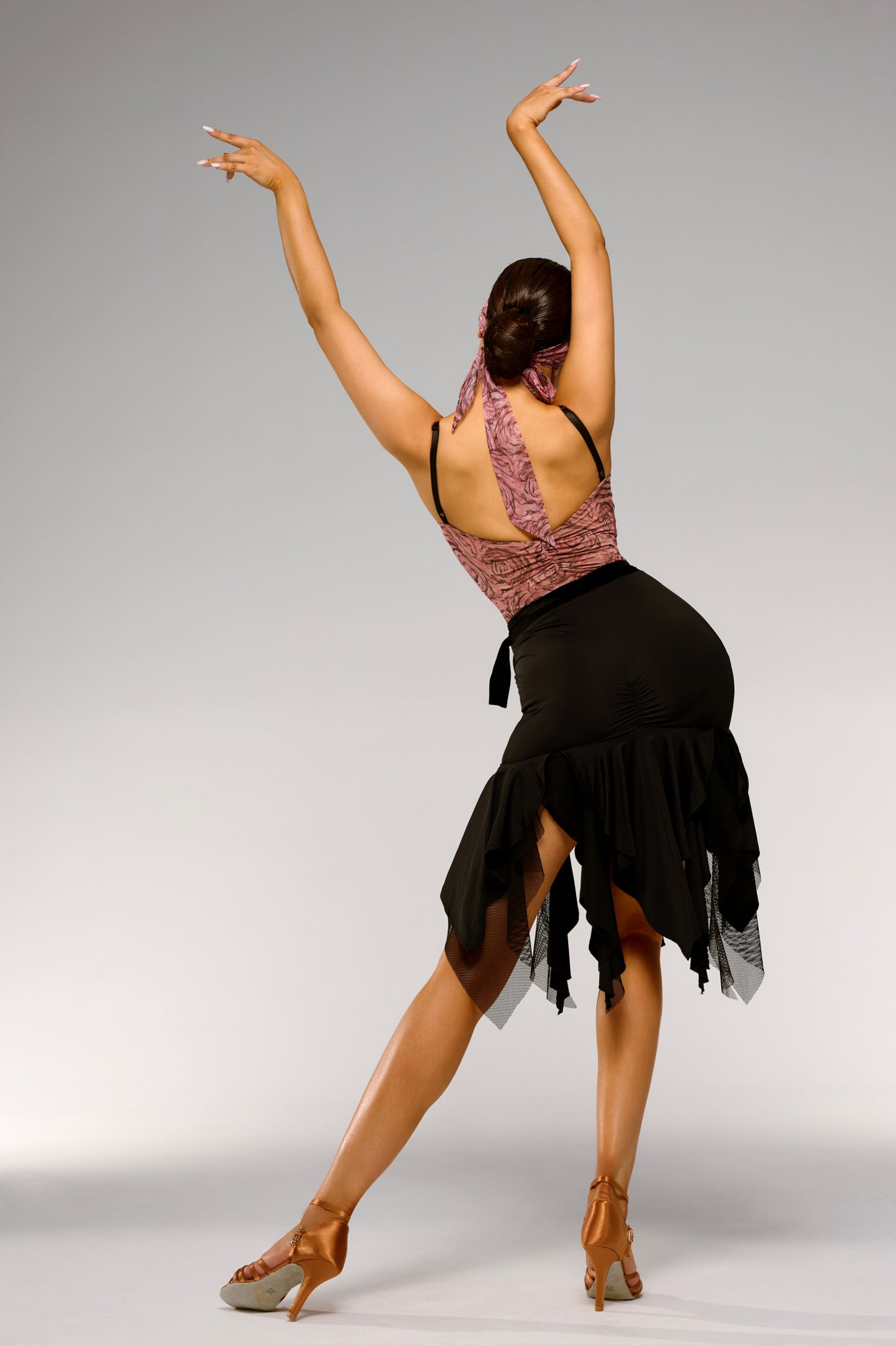 Velvet Waist-Tied Irregular Skirt