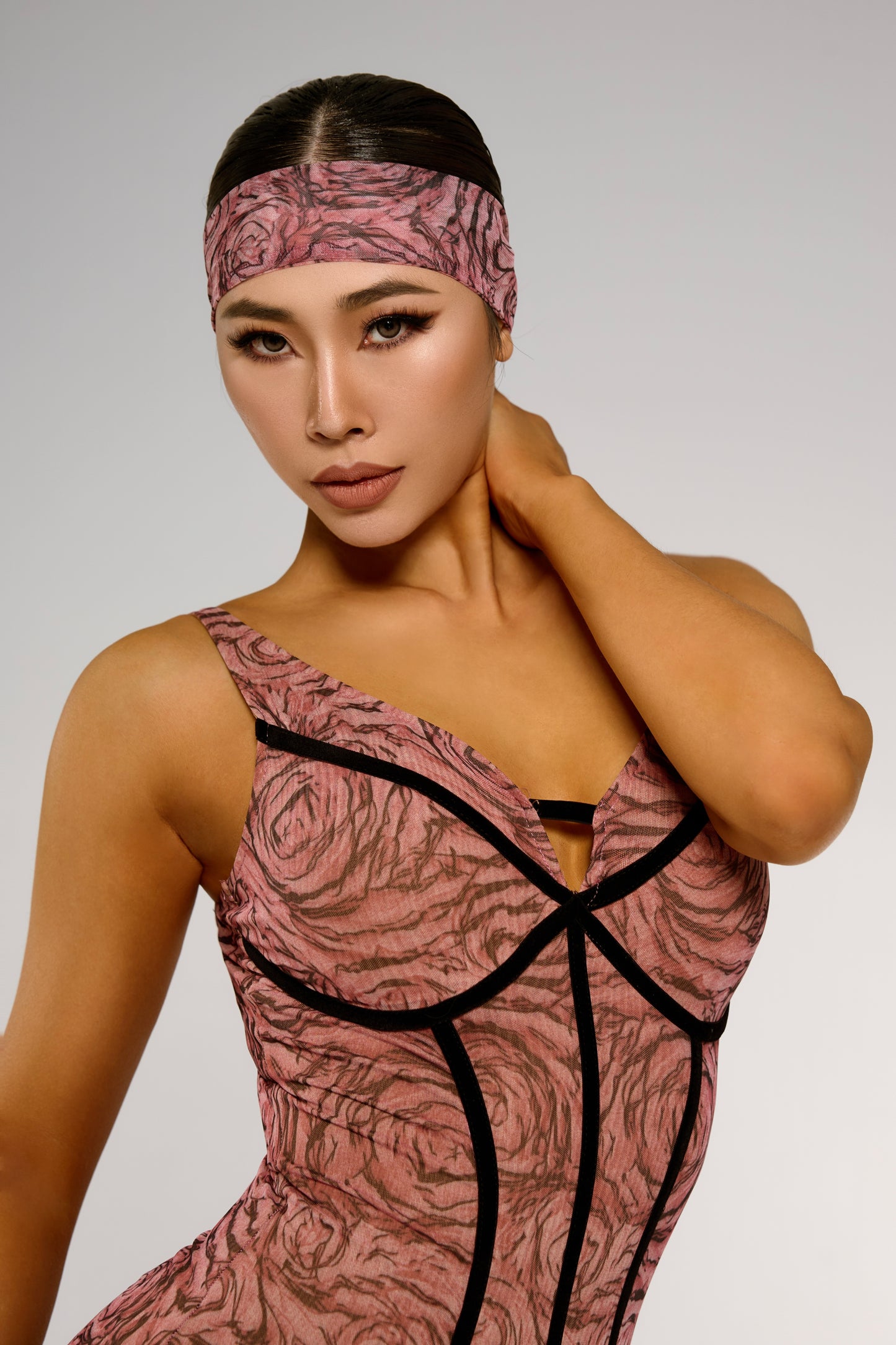 Southern France Rose Yarn Hairband