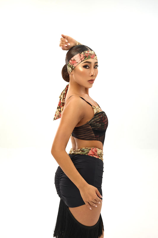 Retro Flower Shadow Design Top