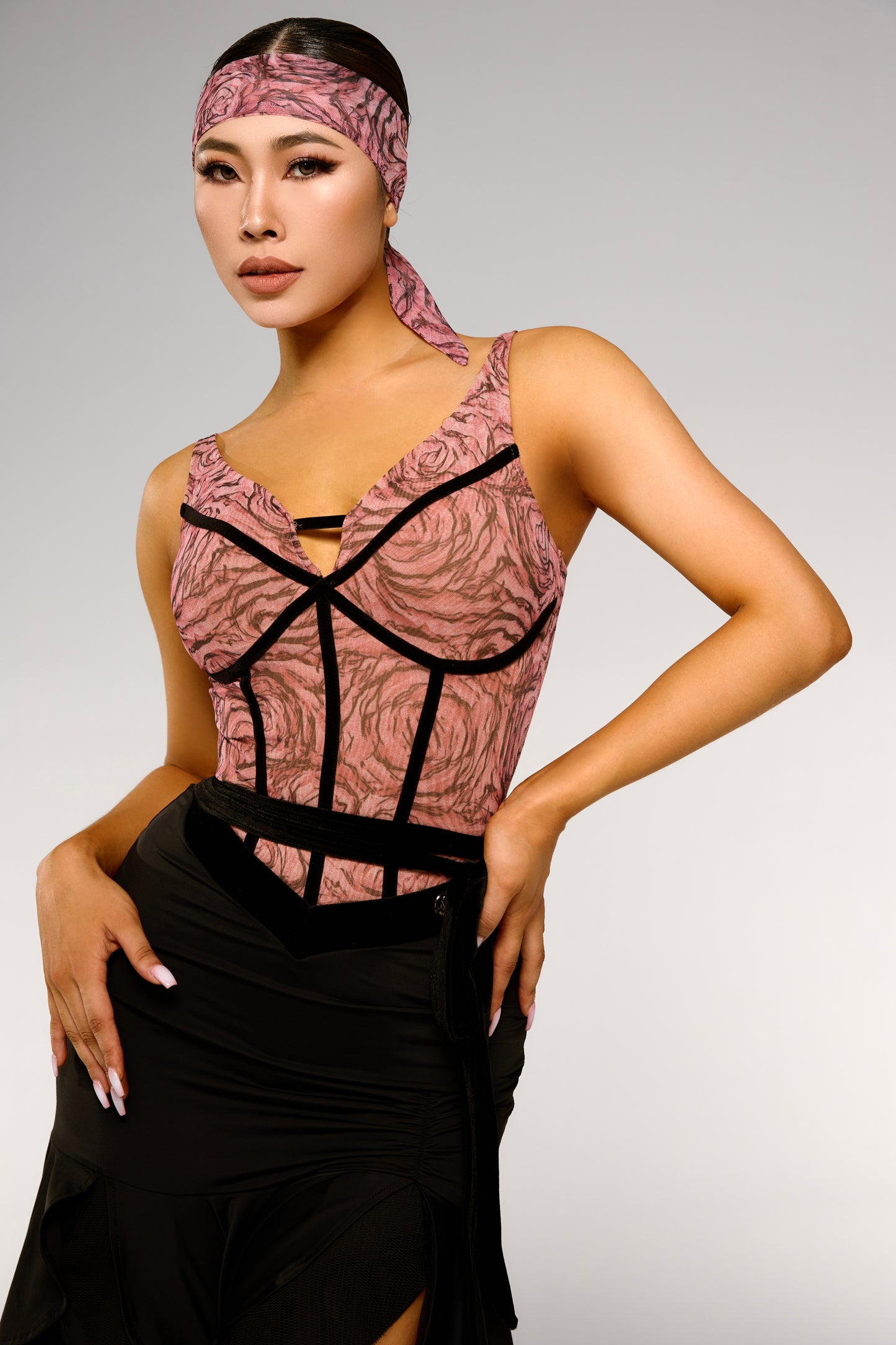 Velvet Waist-Tied Irregular Skirt