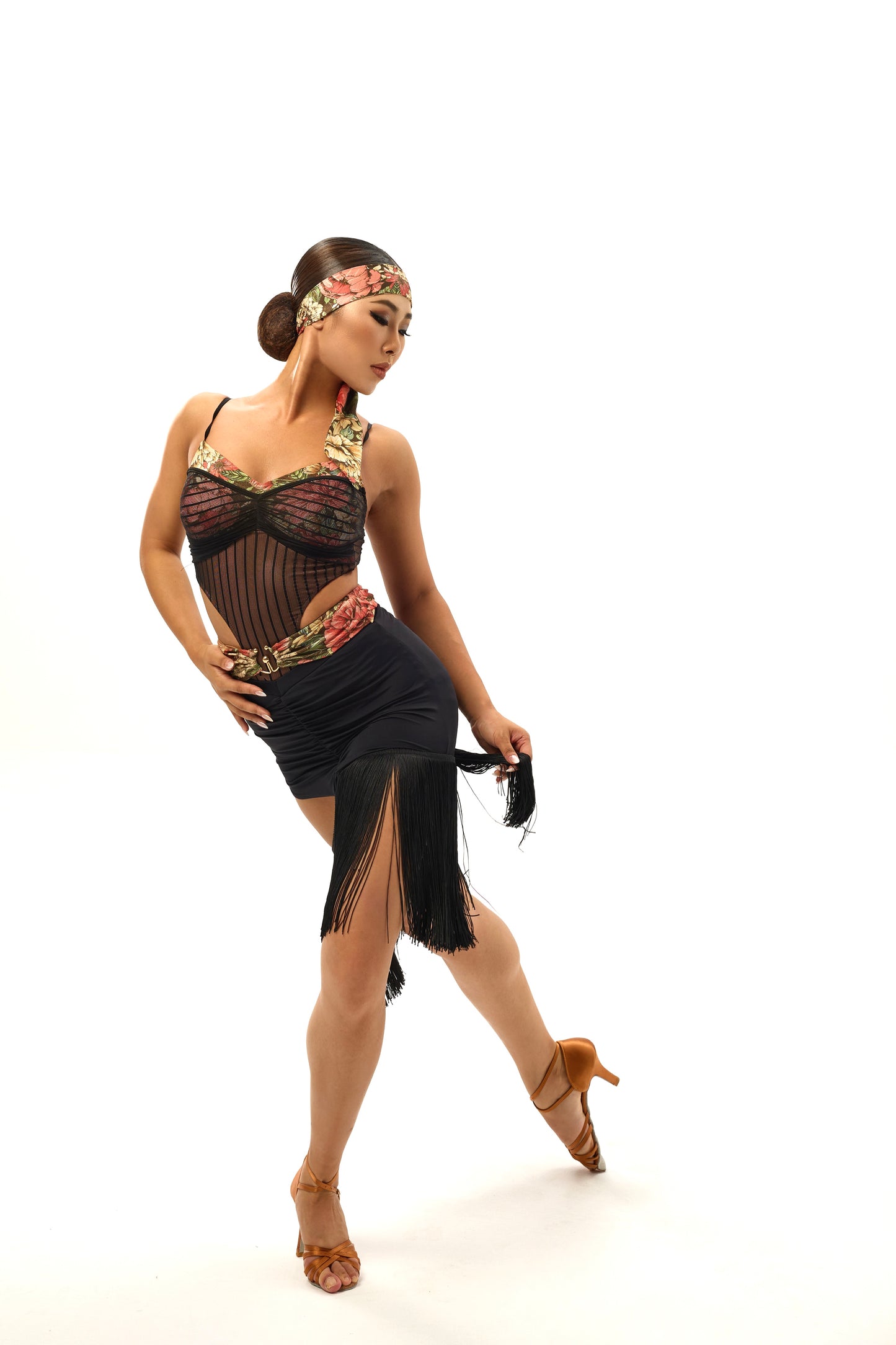 Retro Flower Shadow Design Top